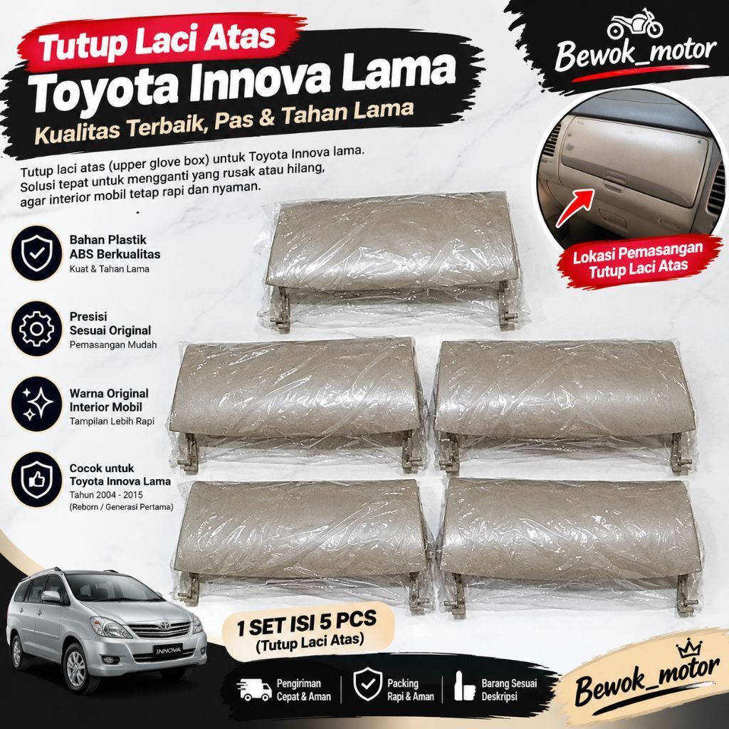 TUTUP LACI+BREKET TUTUP LACI ATAS INNOVA 2005-2015 COMPLIT ORIGINAL