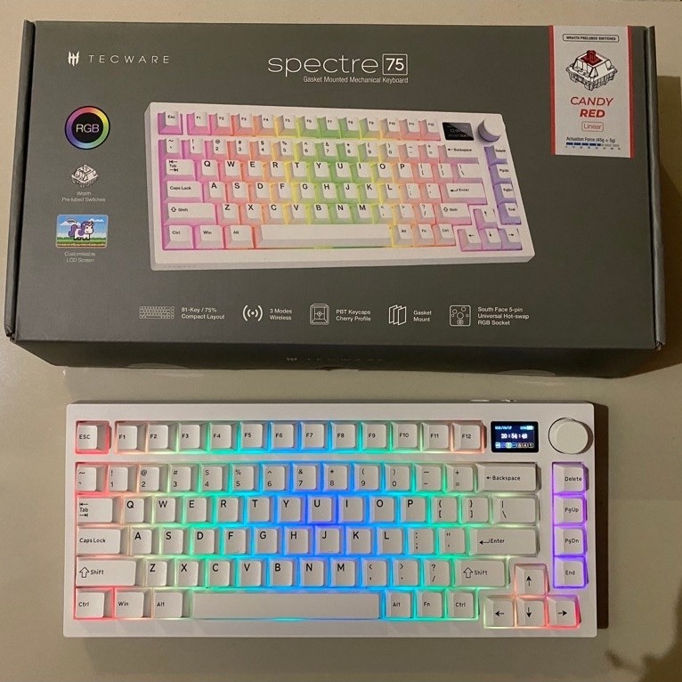 Tecware Spectre 75 Wireless Keyboard LCD Knob