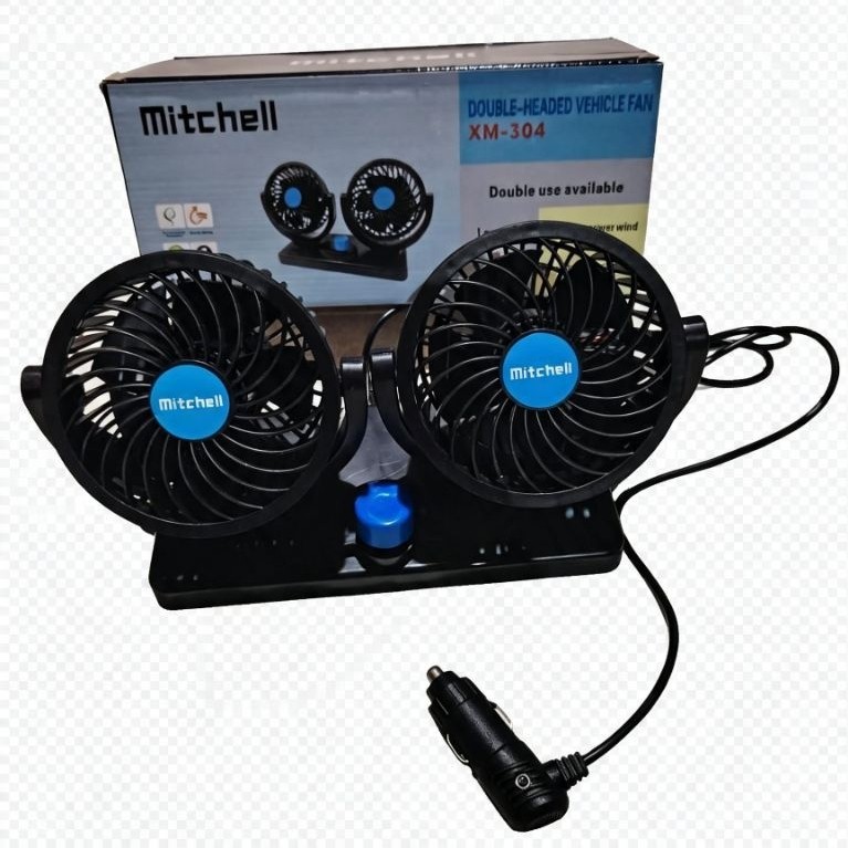 KIPAS ANGIN DOBLE FAN KIPAS GANDA MOBIL 12VOLT MITCHELL