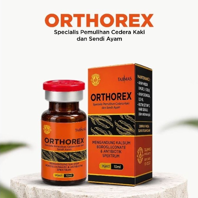 ORTHOREX TAJIMAS - FORMULA PENDUKUNG PEMULIHAN CEDERA KAKI DAN SENDI AYAM.