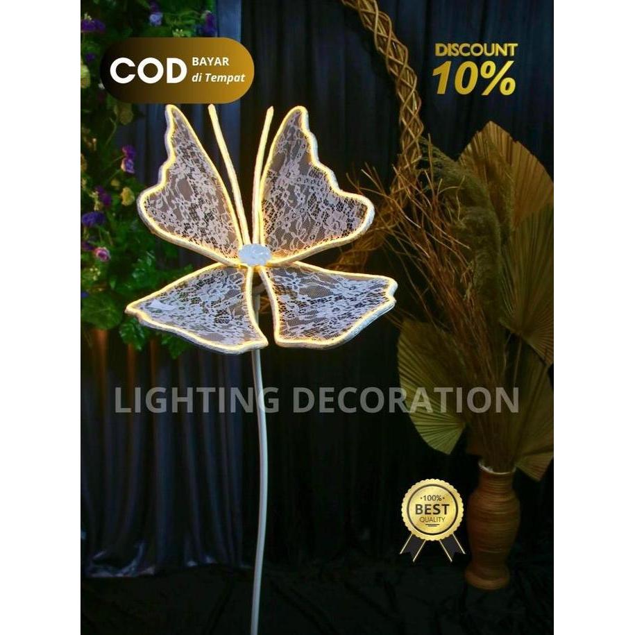 STANDING LAMPU KUPU-KUPU FULL LED, STANDING DEKORASI, LAMPU DEKORASI, LAMPU PELAMINAN, LAMPU HIAS, L