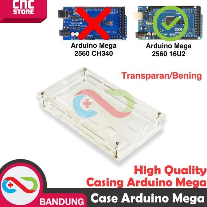 CASING AKRILIK ACRYLIC ARDUINO MEGA R3 CLEAR V3 BOX KOTAK CASE ARDUINO