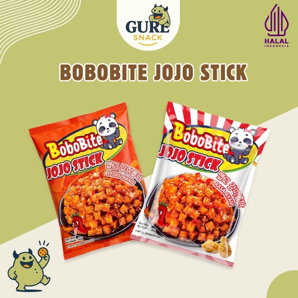 GURE - Latiao Mini // Latiao Potong Praktis // Jojo Stick by BOBOBITE Tersertifikasi HALAL Bumbu Med