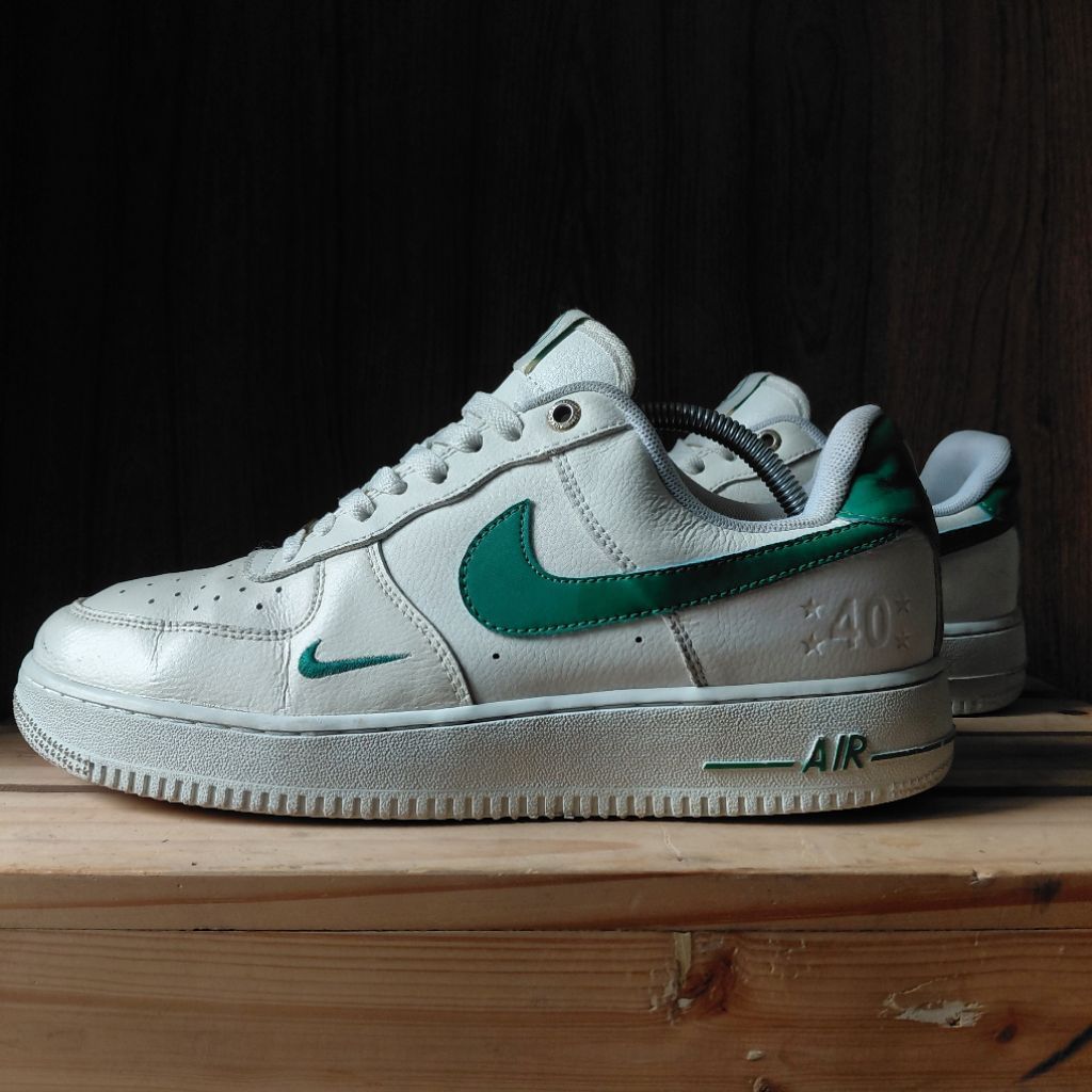 Size 44.5/285 | Sepatu Pria Branded N1K3 AF 1 White Green | Sport Sneakers, Casual | Second Preloved