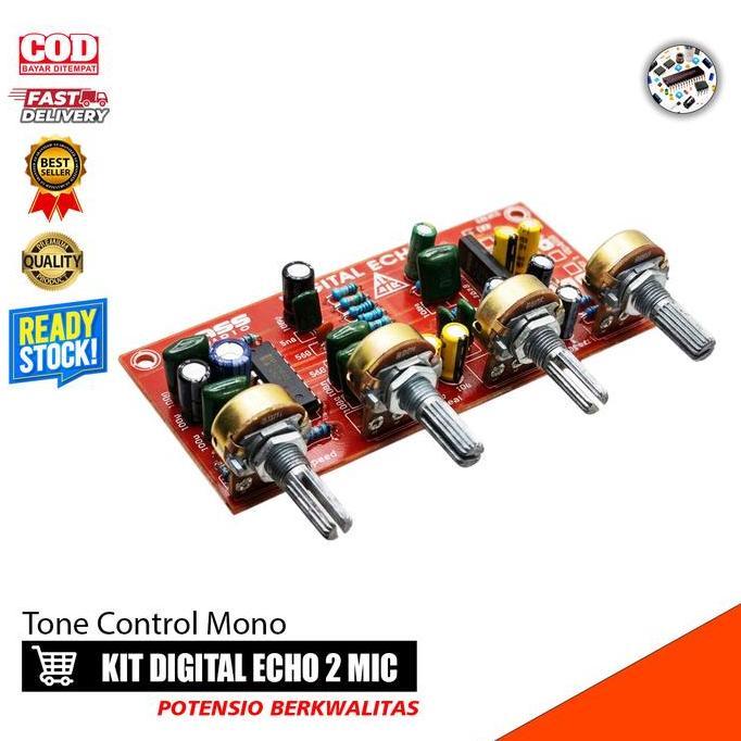 PREMIUM TONE CONTROL KIT ECHO 2 MIC SUPER DIGITAL ECO PASS AUDIO / KIT DIGITAL ECHO 2 MIC