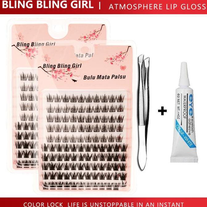 Chio- Bling Bling Girl Coo Menglue Rambut Peri Tipe A Bulu Mata Palsu Secara Alami Untuk Pemula Memo