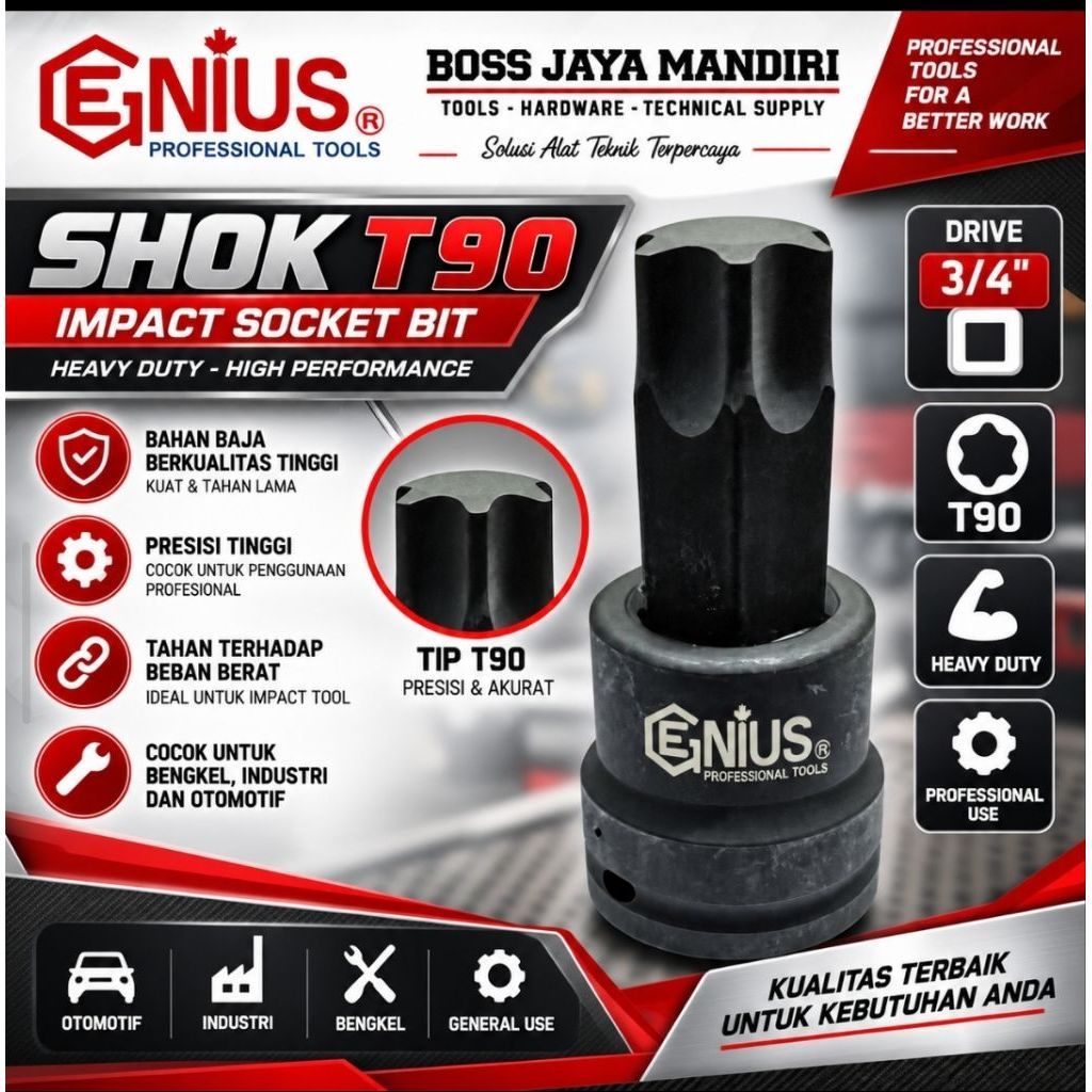 KUNCI SOK BINTANG T 90 BUKA BAUT TRAVEL MOTOR