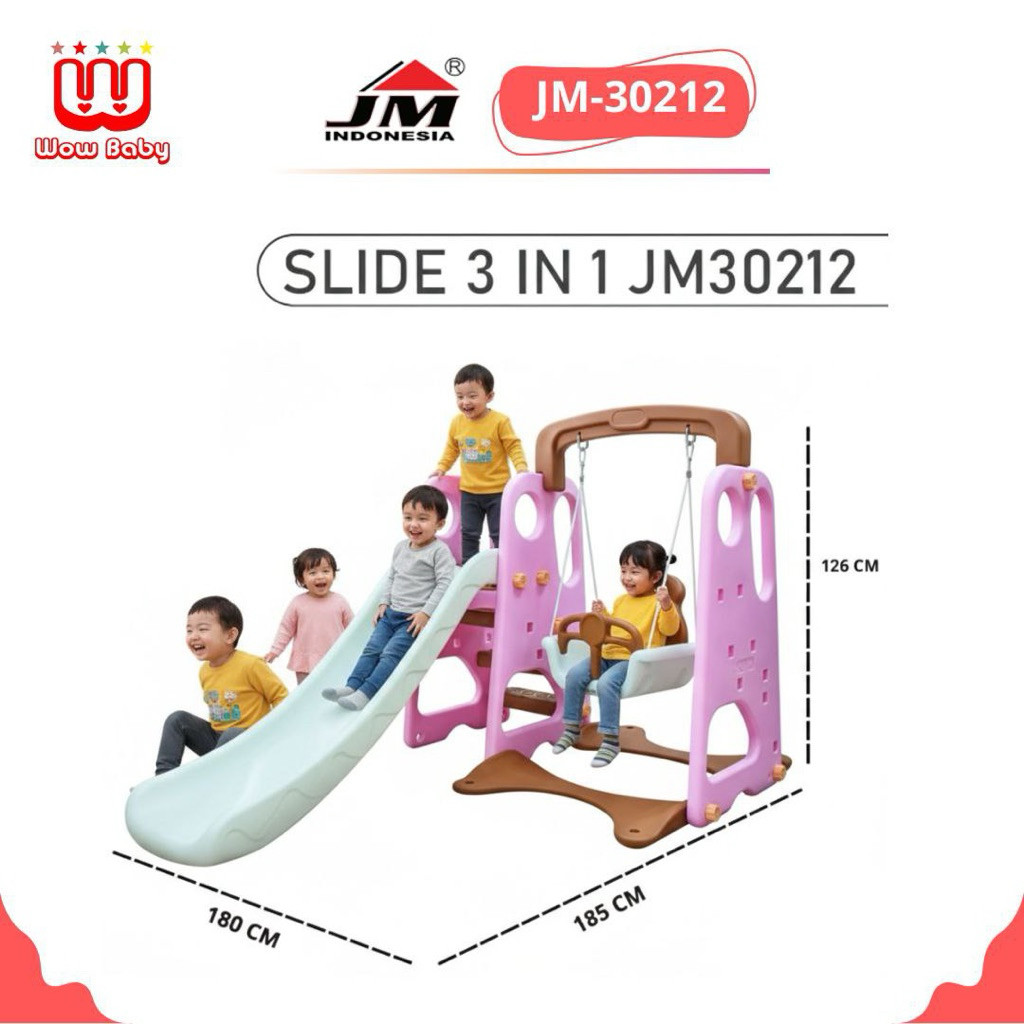 JM PEROSOTAN SLIDE ( 3 IN 1 ) JM30212 Perosotan Mainan Anak || JM AYUNAN SINGEL ANAK JM30213
