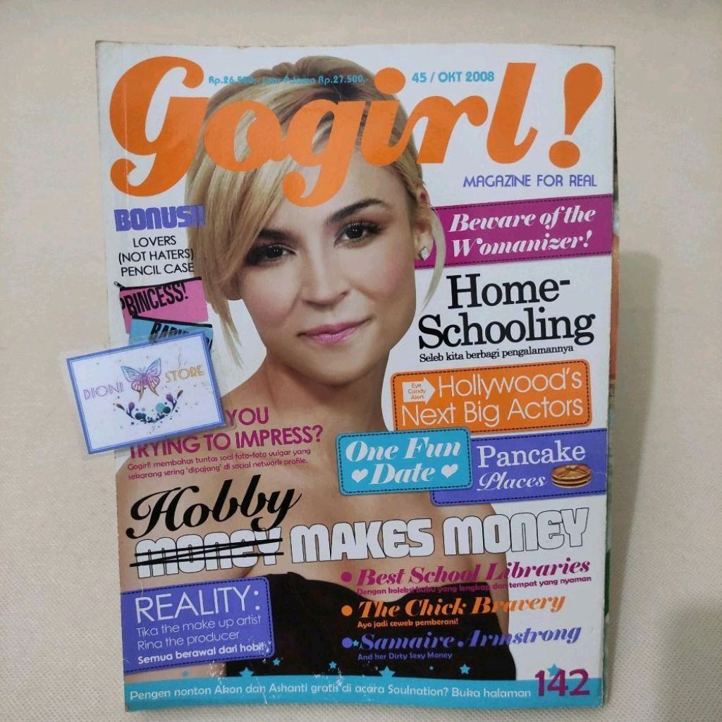 (ORIGINAL) Majalah Gogirl Cover Samaire Armstrong - Hobby Issue (Oktober 2008)