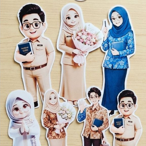 Topper Hari Guru / Topper Buket / Topper Hadiah Hari Guru / Topper Cake / Topper Kue ultah
