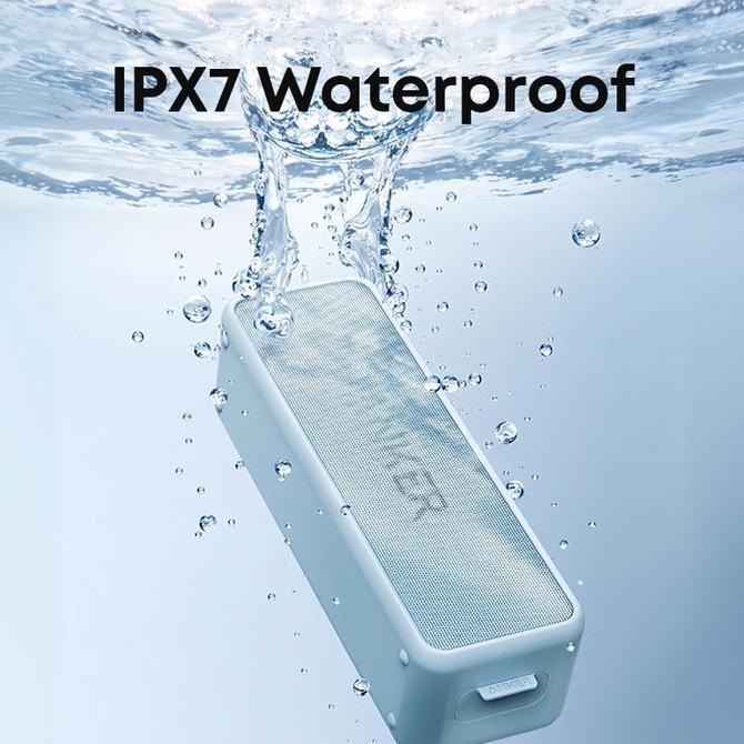 Anker soundcore 2 Portable Bluetooth Speaker with Stereo Sound Bluetooth 5 Bassup IPX7 Waterproof 24