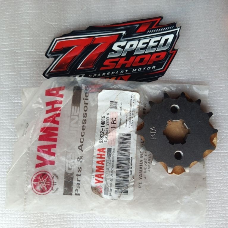 SPROCKET DRIVEN / GIGI DEPAN / GEAR DEPAN NEW JUPITER MX KOPLING ORIGINAL / 93822-14815