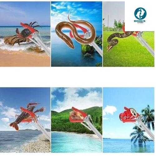 Tongkat belut/penjepit belut ular /alat penangkap penjepit bahan stainless kuat 75cm