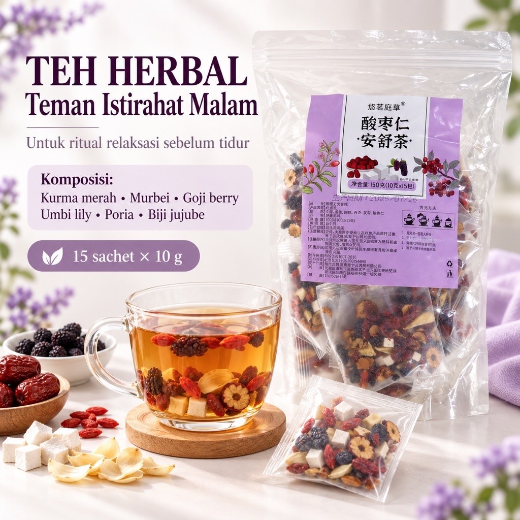 Teh Herbal Insomnia Sleeping Soothing Tea