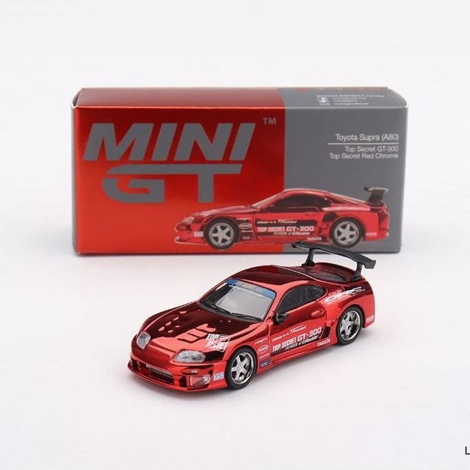 Mini GT Toyota Supra GT300 Red Chrome