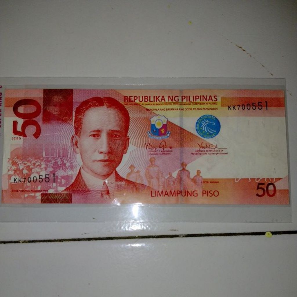 50 Peso Filipina (Limampung Piso) tahun 2016 original