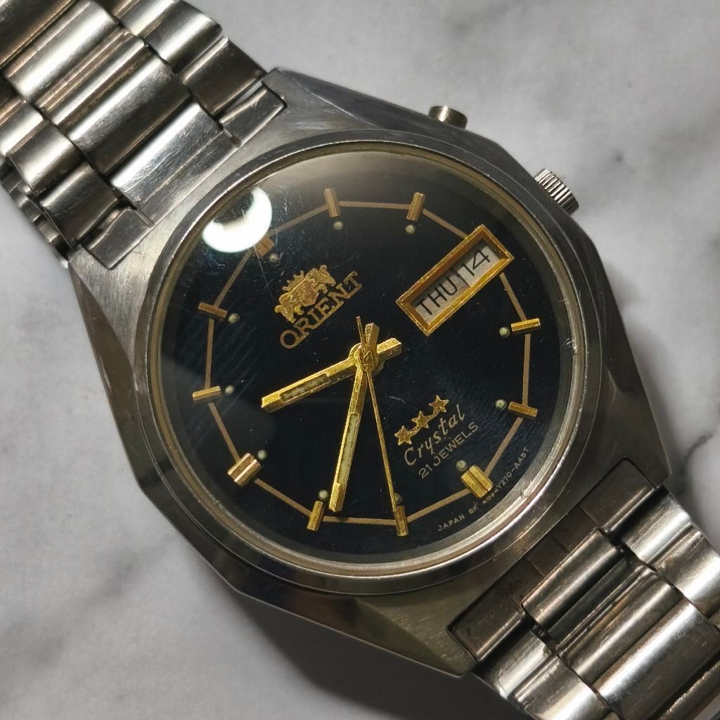 ORIENT Tristar AAA 469BA21-8A Black Dial Automatic - Jam Tangan Pria Vintage Original Antik Rare