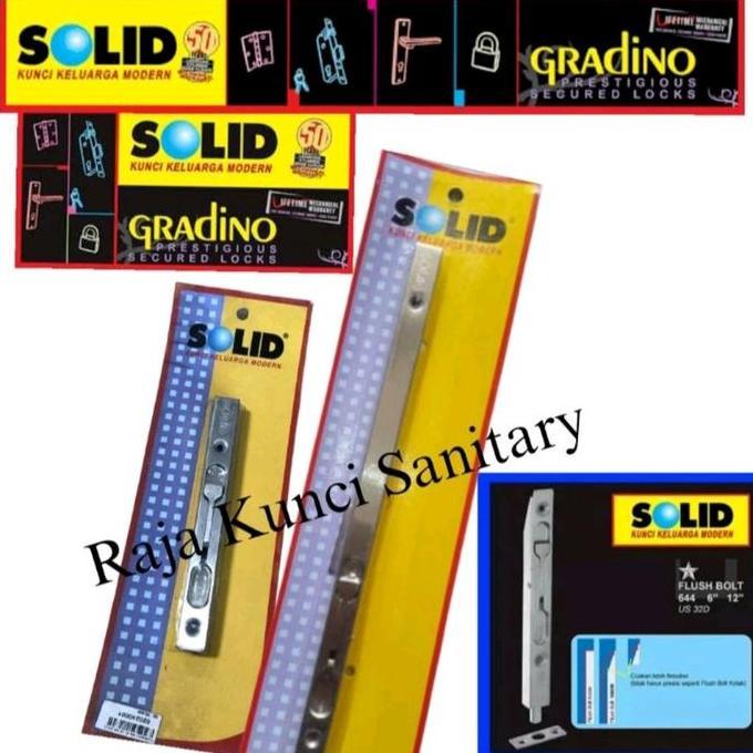 Grendel Tanam Solid/Flush Bolt Solid 644 6" in/12" in/Slot Pintu Solid