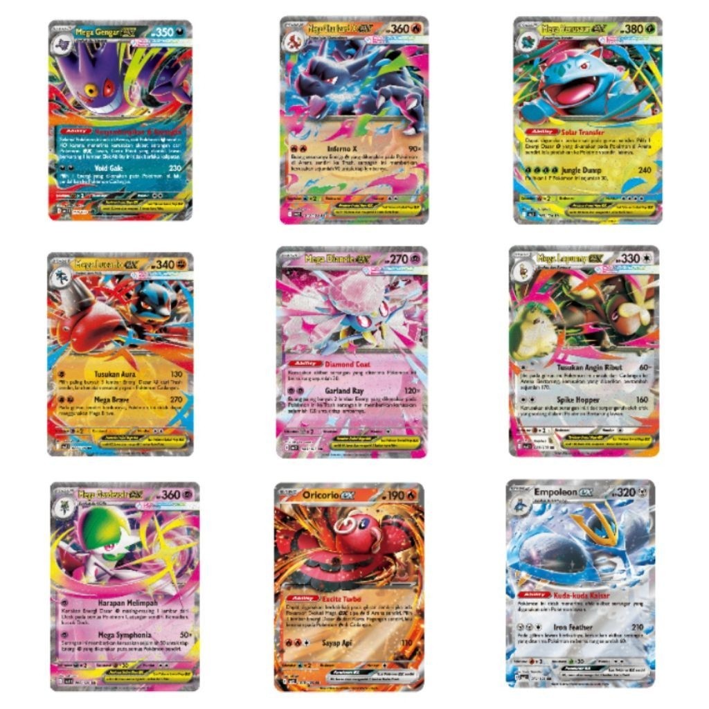 Promo Kartu Pokemon TCG Ex RR | Gengar Charizard Venusaur