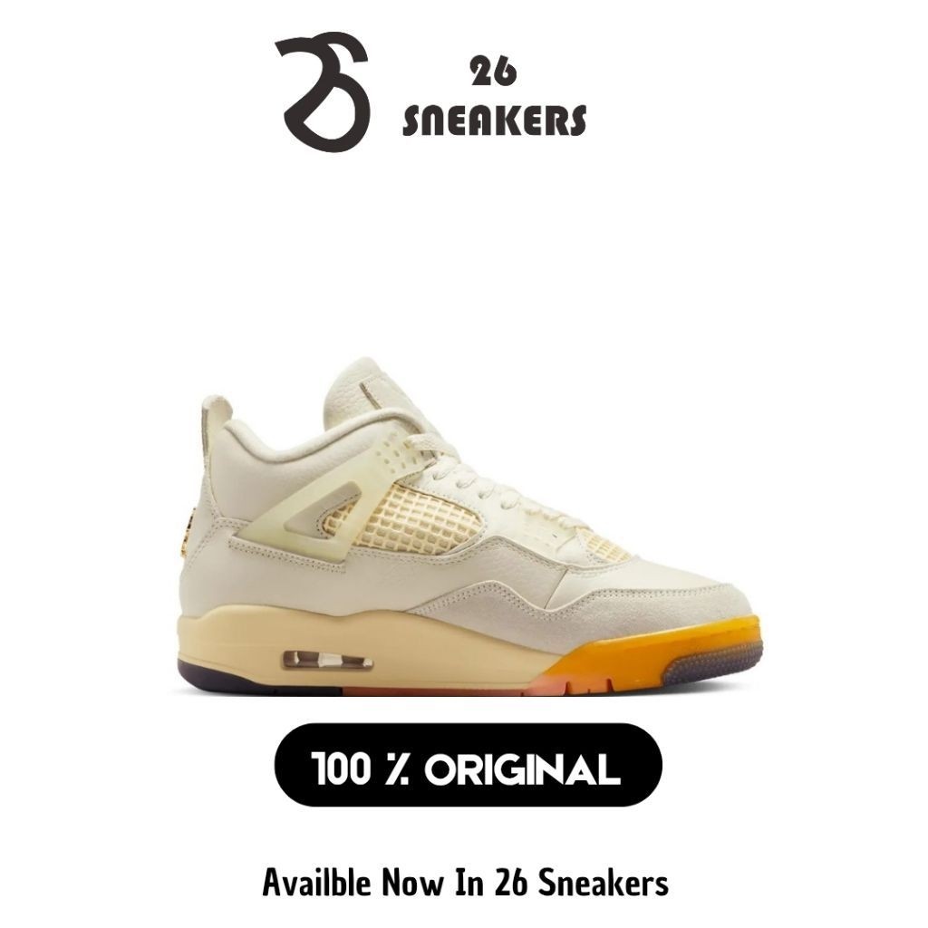 Nike air jordan 4 retro women's basketball shoes - coconut milk/mu Original