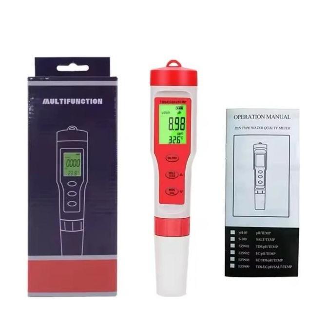 PH Meter 4 in 1 Water Quality Tester Digital LCD PH/TDS/EC/TEMP