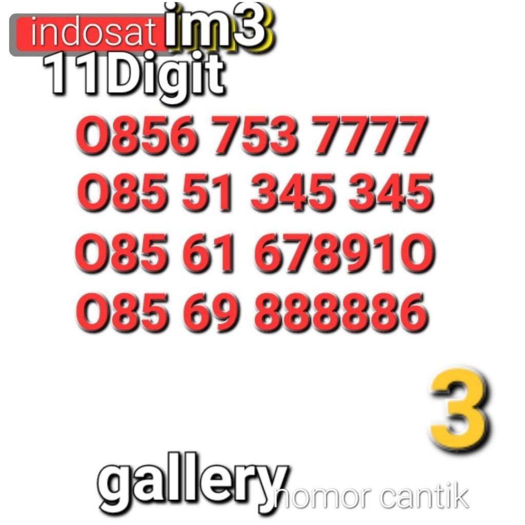 NOMOR IM3 11DIGIT 123 - 1111