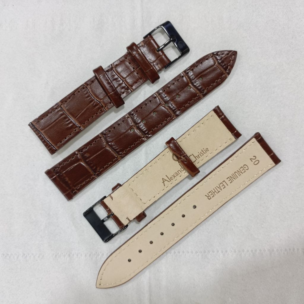 Strap Jam Tangan Kulit Alexandre Christie // Tali Jam Tangan AC Tipis
