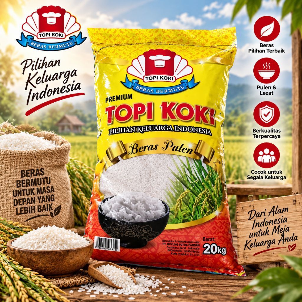TOPI KOKI BERAS 20 KG