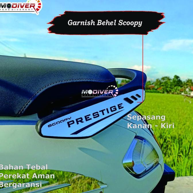 SCOOPY 2025 Up -  Garnish Behel Variasi & Aksesoris Motor Cover Emblem