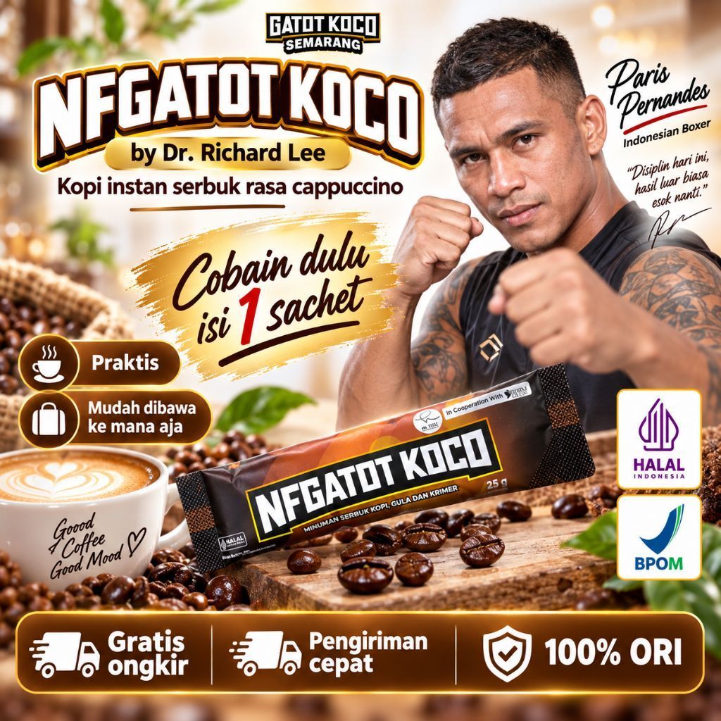 dR. Hen New Formula Kopi Gatot Koco by Dr Richard Lee 100% Original NFGatot Koco Coffee Cappucino - 