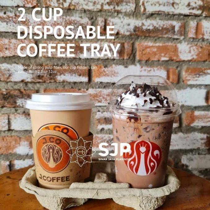 SAMEDAY 2 CUP TRAY PAPER DRINK HOLDER | TATAKAN MINUMAN GELAS PLASTIK