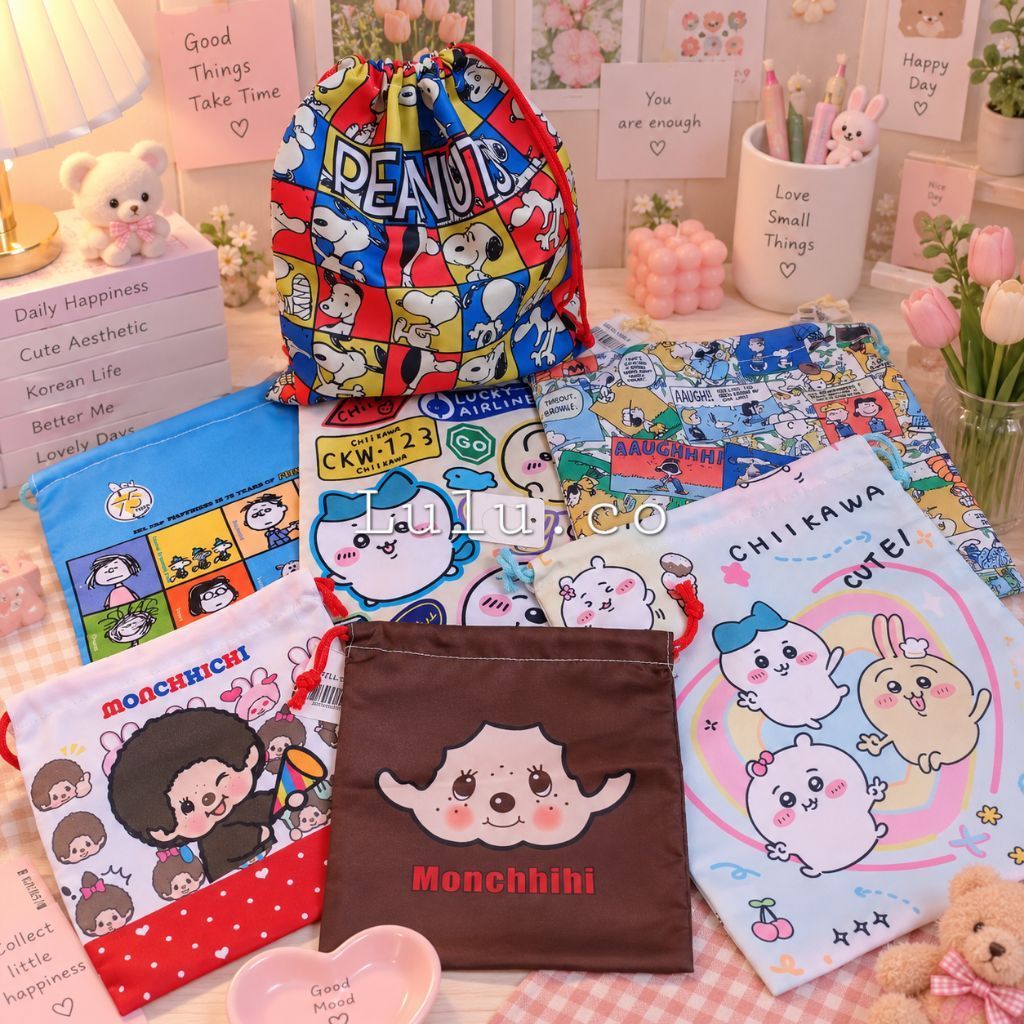 Pouch serut serbaguna TLL93803 CHIIKAWA SNOOPY MONCHHICHI