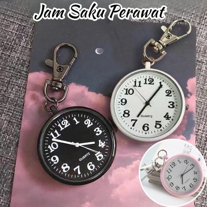 Jam Saku Gantungan Kunci Perawat Mini Hadiah Dokter Nurse Watch Jam Saku Perawat Jam Saku Gantungan 