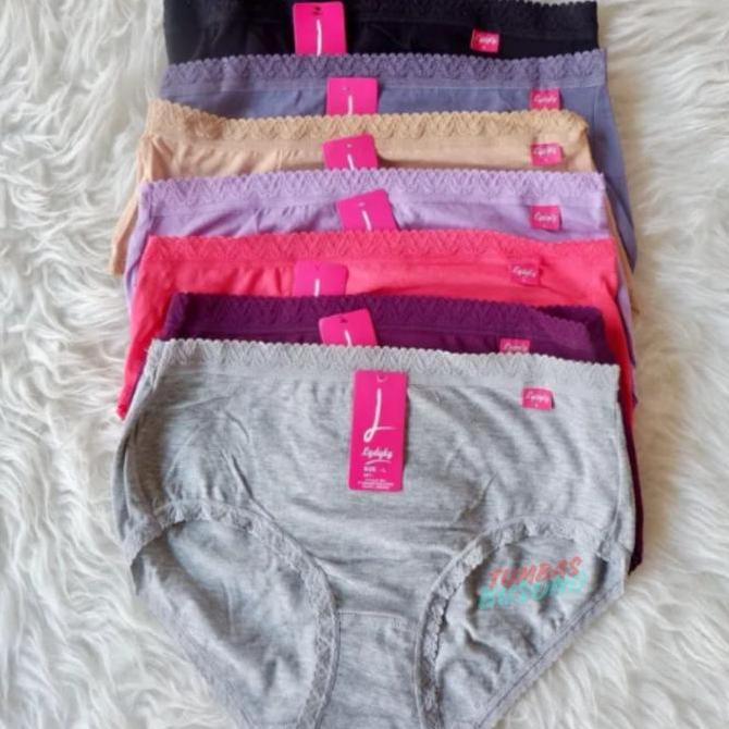 Pilihan - Lidily - (Isi 3Pcs) Celana Dalam Wanita Katun L005 Bendit | Panty Maxi Cd Wanita Katun | C