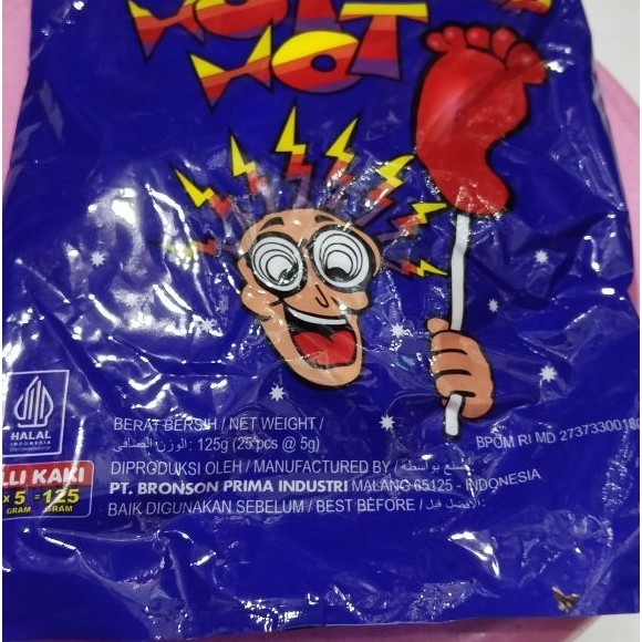 permen hot hot pop kaki 1 pak isi 25 pcs