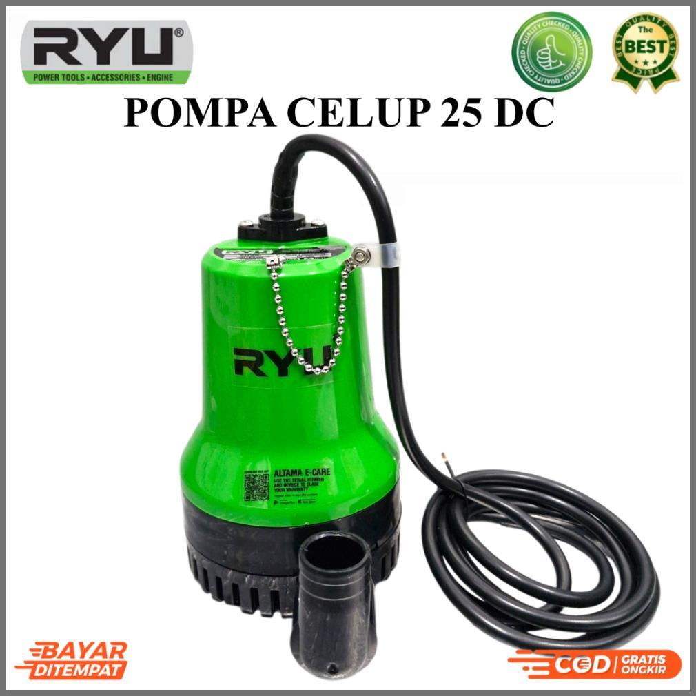 RYU POMPA CELUP AIR KAPAL LAUT PERAHU IRIGASI KOLAM IKAN SUBMERSIBLE WATER 12 VOLT 5 AMPERE RWP 25 D