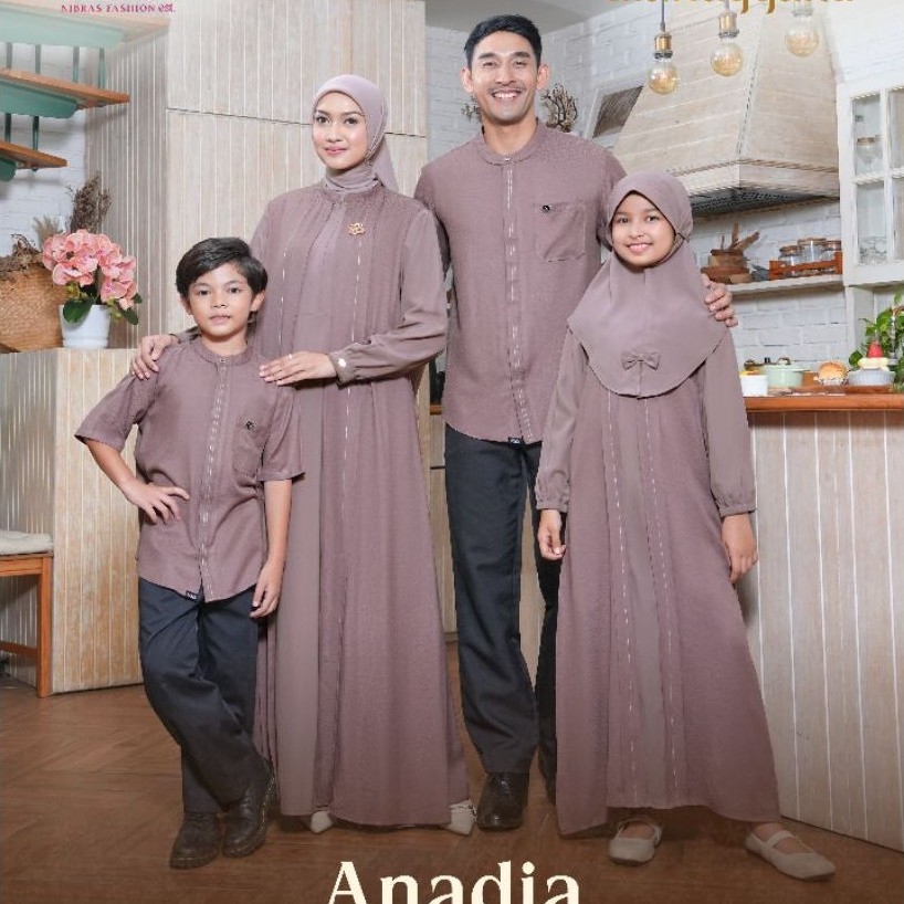 Nibras Rayya series 2027 Anadia Family Set Fawn Baju lebaran keluarga 2027 Nibras