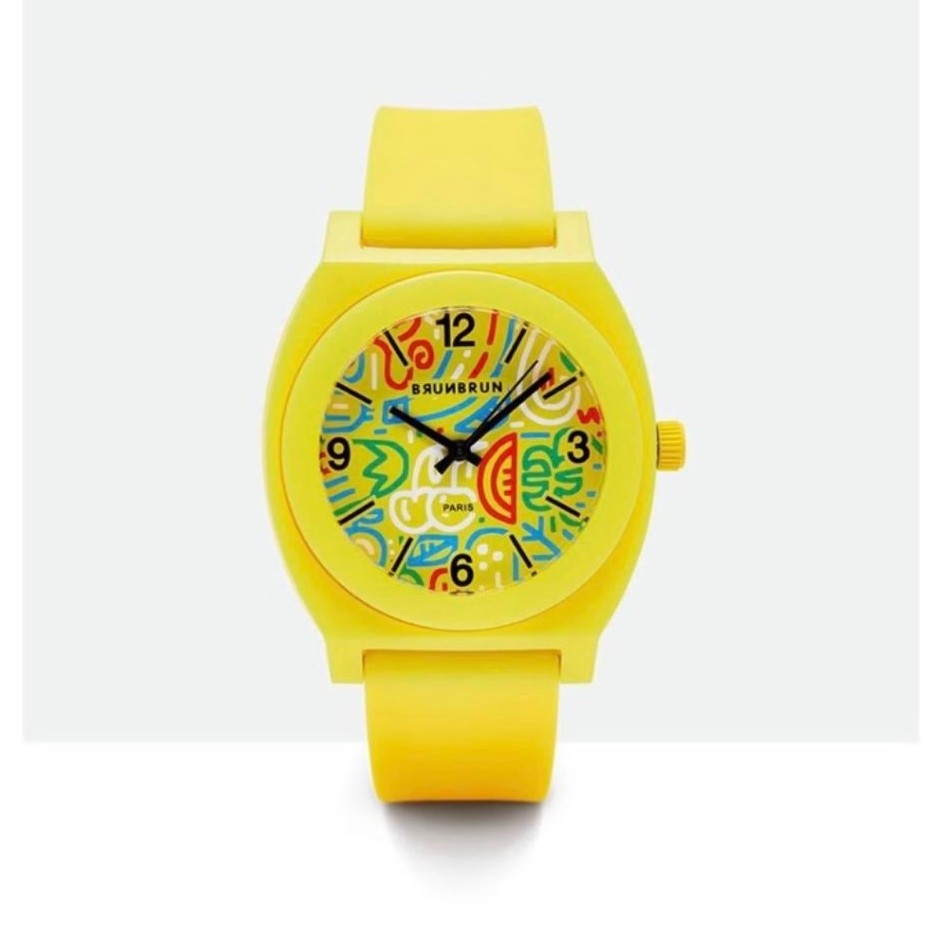 Jam BurnBurn 100% Original Unisex - Jam Tangan Unisex dengan Desain Unik dan Warna Kuning Cerah