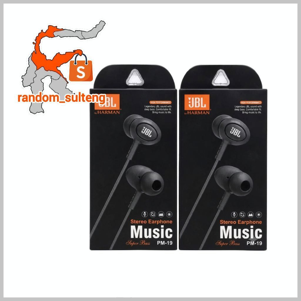 Earphone Kabel PM-19 Stereo Bass Headset Musik