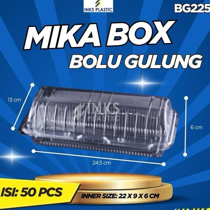 Dipo- Mika Box Bolu Gulung Lipat Bg 225 Mika Box Roti Bakar