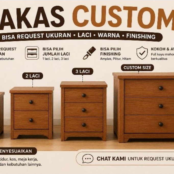 nakas besar kayu mahoni