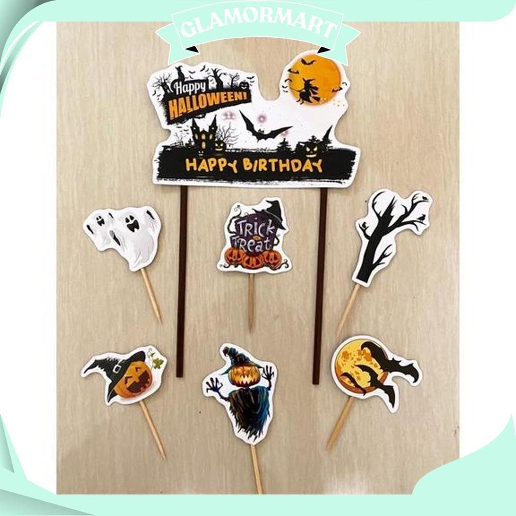 TOPPER HALLOWEN / TOPPER KUE HALLOWEEN / CAKE TOPPER HALLOWEEN Termurah