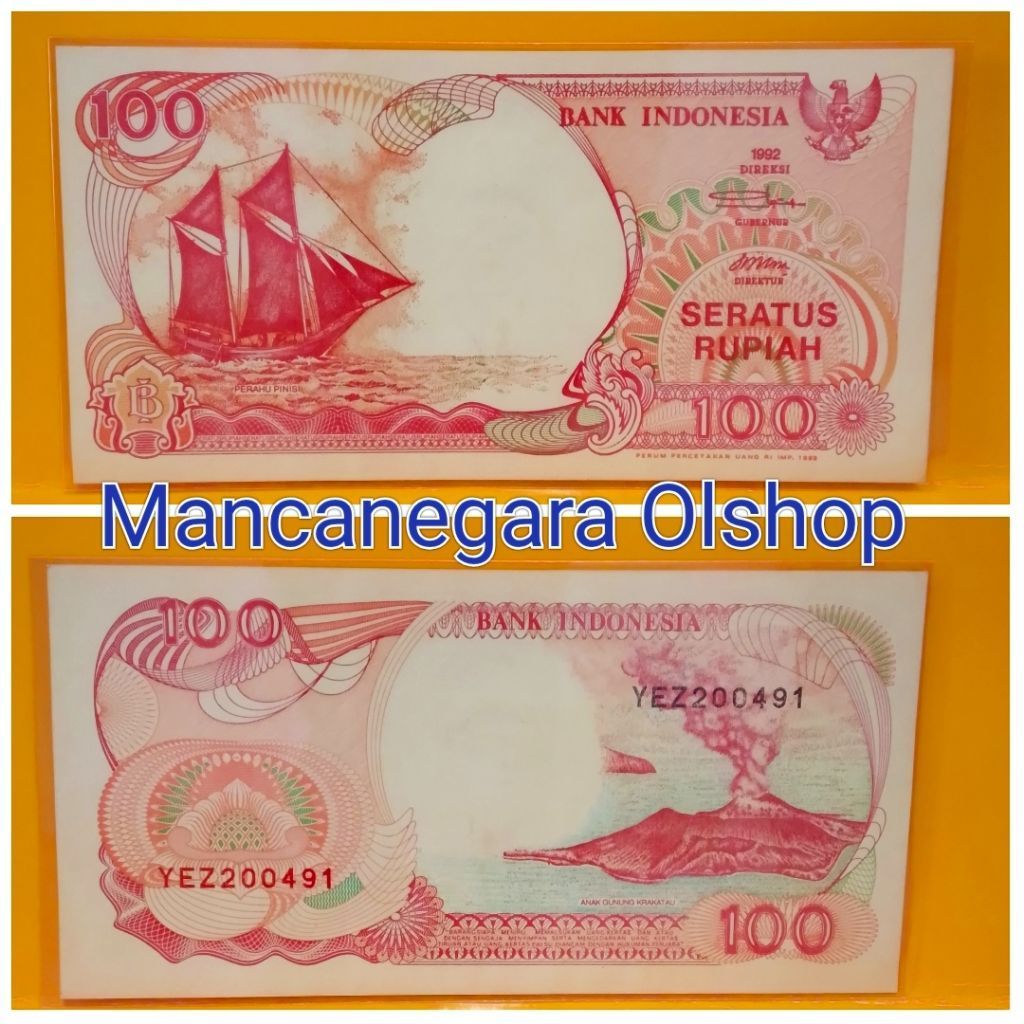 Uang Kuno 100rupiah kapal pinisi UNC-  untuk Mahar