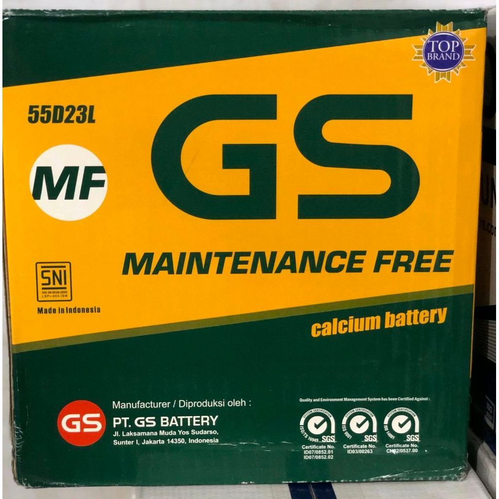 aki gs astra mf kering 55d23l 60ah