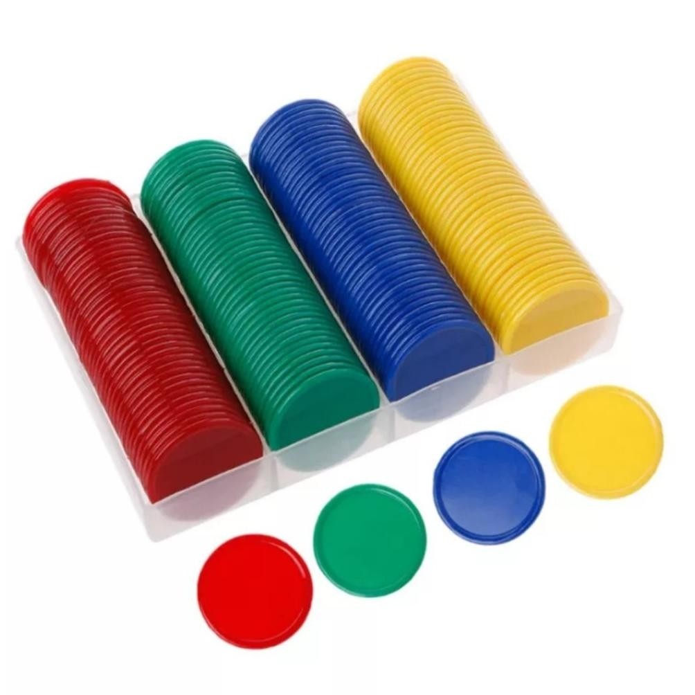 Minicart Mahjong Chip Koin Chip Poker Chip Polos isi 168 pcs - MC5501 DISKON