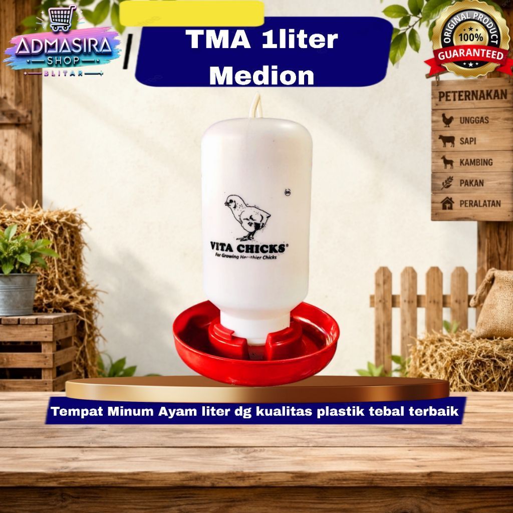 TEMPAT MINUM Ayam 1 Liter TMA 1L TMA 1 liter Medion