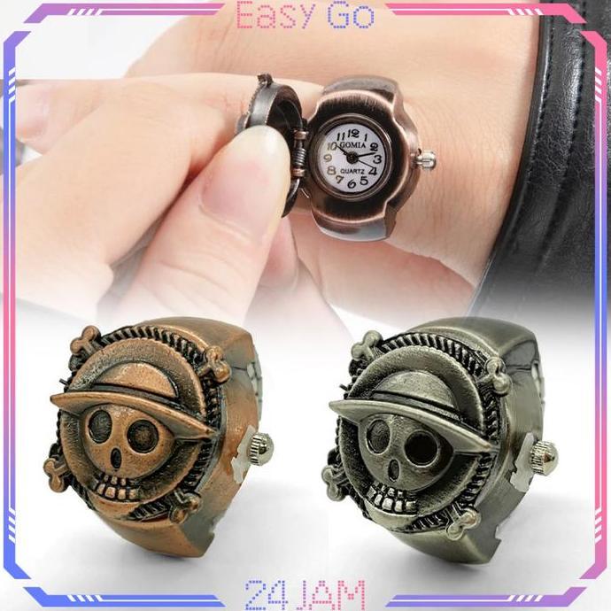 IFYYOU Cincin Jam Tangan Jari Jari Jam Cincin Bentuk Tengkorak Jam Cicin Jam Bentuk Cincin Jam Tanga