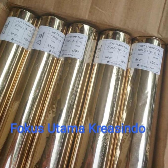 Prete - Poly Emboss Emas Gold Muda 118 - 64Cm X 120M Kertas Foil Undangan