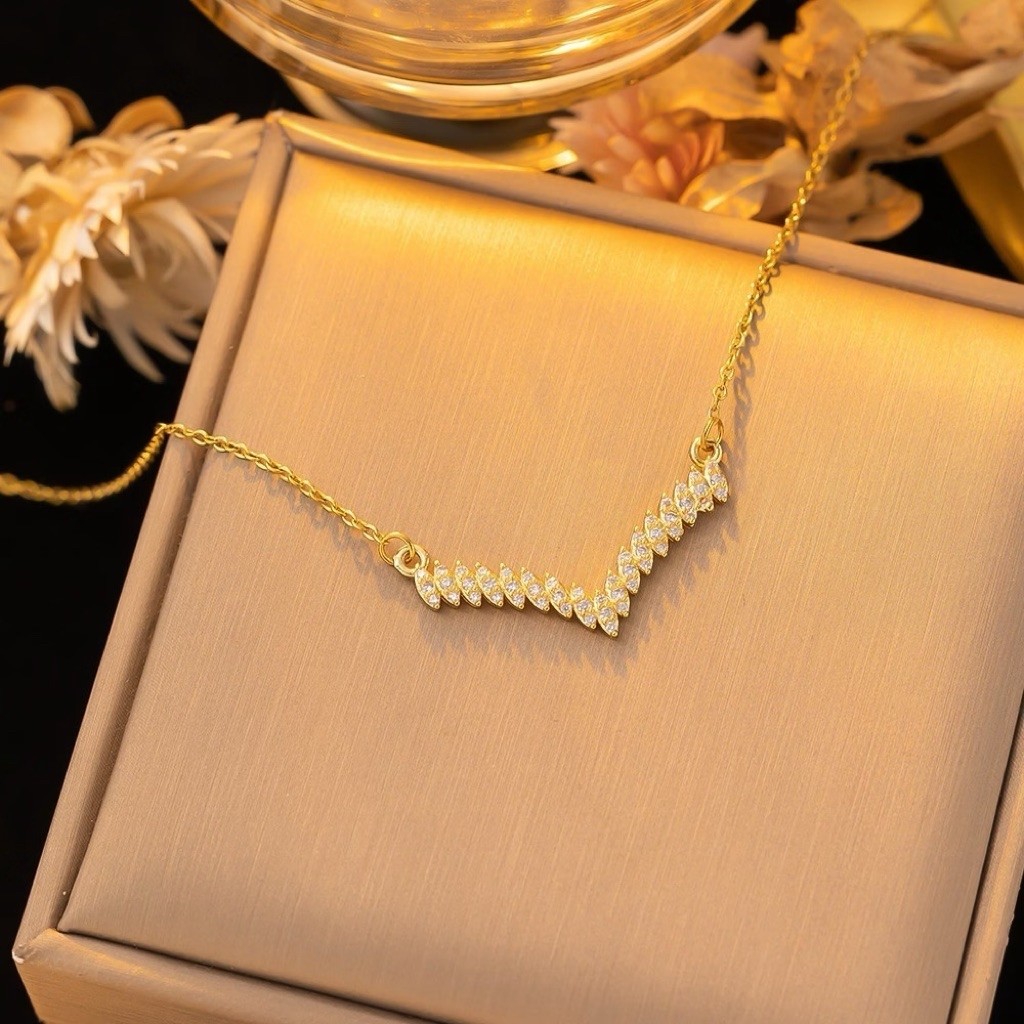 Kalung Fuji Titanium - Kalung Wanita Titanium - Kalung Fuji Model Terbaru - Kalung Titanium Korean