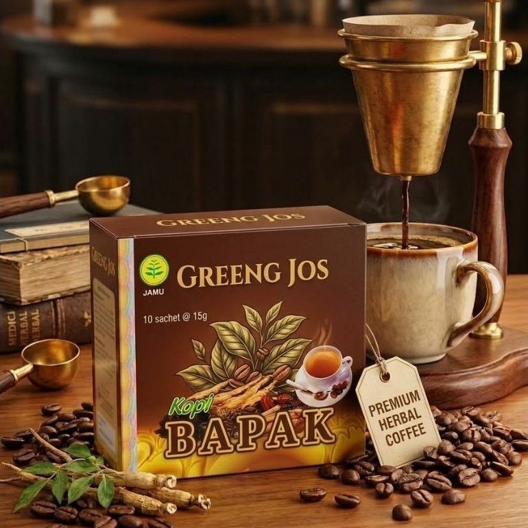 Greeng Jos Kopi Bapak Jamu 10 Sachet @15g Kopi Herbal Premium